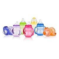 Nuby Non-Drip 3-Stage Wide Neck Bottle to Cup, 8 Ounce, Pack of 1 Cup, Colors May Vary