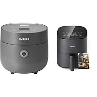 CUCKOO CR-0675F | 6-Cup (Uncooked) Micom Rice Cooker | Gray (CR-0675FG) & COSORI Air Fryer, 5 QT, 9-in-1 Airfryer Compact Oilless Small Oven, Dishwasher-Safe