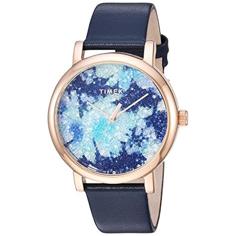 Timex Women's Crystal Bloom Swarovski Fabric Dial 38mm Watch
