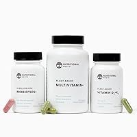 Plant-Based Vitamins, Key 3 Daily Essentials, Whole Food Nutrients, Doctor Formulated, Nutritional Roots Multivitamin+, Vitamin D3+K2, Probiotics+