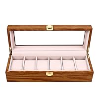 Wooden Watch Storage Box Practical Watch Case Watch Box Watch Display Box for Store Home Shopping Mall (Color : E, Size : As shown)