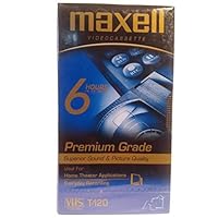 MAXWELL T-120 Premium Grade VHS Videocassette Superior Sound & Picture Set( Mulit-pack),2 Pk. Singles