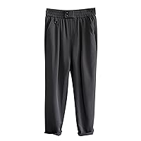 Men's Loose Ice Silk Pants Men's Casual Pants Men's Breathable Pants Wide Leg Pants Plush Apparel