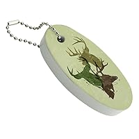 GRAPHICS & MORE Deer Heads Trio Design Hunting Hunter Camouflage Floating Keychain Oval Foam Fishing Boat Buoy Key Float