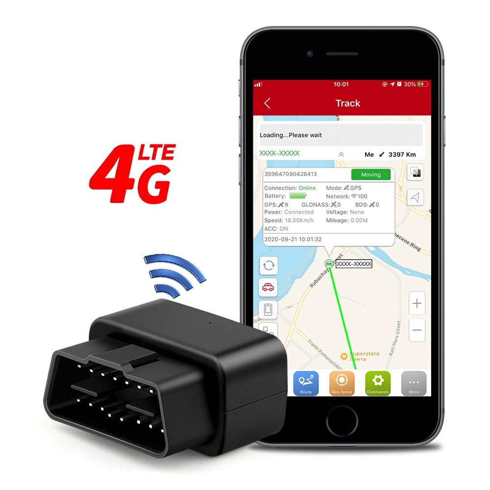 YuYue Electronic OBD-II GPS Trackers for Vehicles Plug-in Tracker for Fleet, Vehicles, Valuables, Cars. Real Time 4G LTE GPS Tracker for Cars and Trucks Hidden Portable Locator Tracking Device