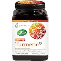 You Theory Turmeric 180 Vegetarian Capsules, 2 Capsules Each Serving for 1000mg Per Day,