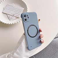 Matte Frameless Hard Case for iPhone 14 13 12 11 Pro Max X XR XS Max 7 8 Plus Magnetic Wireless Charge Thin PC Cover,Gray,for iPhone 11 Pro