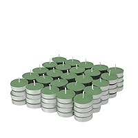 Unscented Wax Tealights Candles Smokeless Candle Diwali, Christmass, Party, Helloween Home Decoration New Year (Green, Pack of 50)