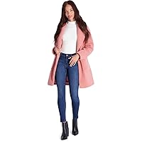 French Connection Womens Teddy Faux Shearling Faux Fur Coat Pink L F26872