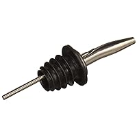 Winco Metal Pourer with Tapered Spout , Medium, Black, Stainless Steel, pack of 12