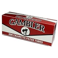 Gambler REGULAR KING SIZE RYO Cigarette Tubes 200ct Box (5 Boxes)