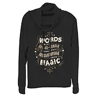 Harry Potter Deathly Hallows Humble Words Women's Fast Fashion Cowl Neck Long Sleeve Knit Top