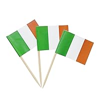 100PCS Ireland Toothpick Flag Irish Mini Small Cupcake Topper Flags Cocktail Picks