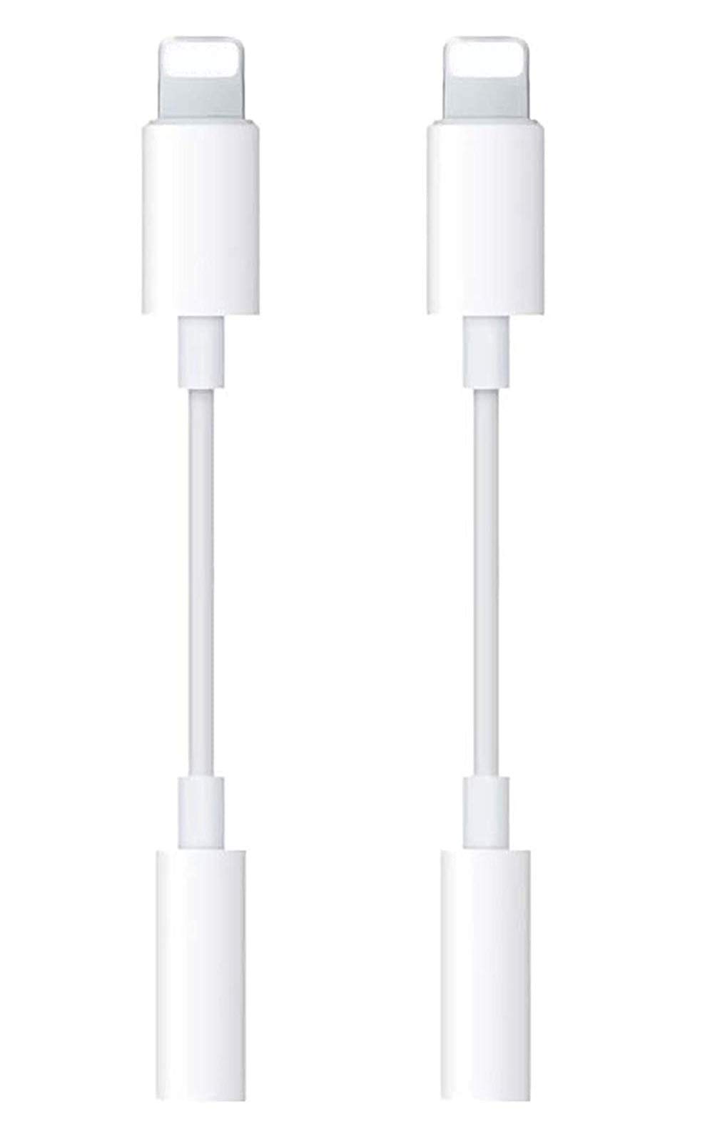 [Apple MFi Certified] 2 Pack Lightning to 3.5 mm Headphone Jack Adapter iPhone 3.5mm Jack Aux Dongle Cable Converter Compatible with iPhone 14 13 12 11 Pro XR XS X 8 7 iPad iPod Support All iOS System