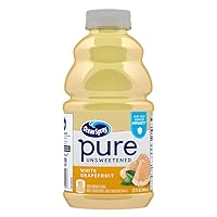 Ocean Spray® Pure Unsweetened White Grapefruit, 100% White Grapefruit Juice, 32 Fl Oz Bottle, (Pack of 8)