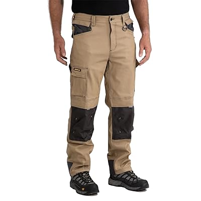 Caterpillar H2O Defender Water Resistant Work Pants for Men with Reinforced  Knees, Bellowed Cargo Pocket and Tool Bags