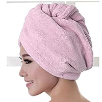 Microfiber Bath Towel Hair Dry Hat Cap Quick Drying Lady Bath Tool Hair Drying Towel Hair Care Hair Towel Wrap for Women Pink