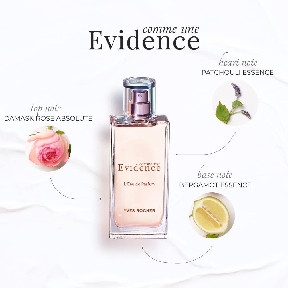 Yves Rocher Comme Une Evidence Eau de Parfum | Women’s French Perfume Spray | 1.6 fl oz