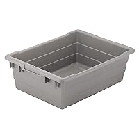 34305 Jumbo Lug Plastic Nest and Cross Stack Akro-Tub Tote, (25-Inch x 16-Inch x 9-Inch), Gray, (6-Pack)