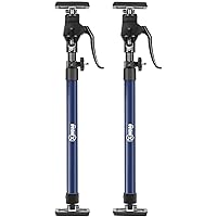 XINQIAO Third Hand Tool 3rd Hand Support System, Premium Steel Support Rod with 154 LB Capacity for Cabinet Jack, Drywall Jack& Cargo Bars, 23.6 in- 45.3 in Long, 2 PC, Blue