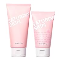 Saturday Skin Rub-A-Dub Refining Peel Gel Facial Cleansing Exfoliating Gels and Hydrating Foam Cleanser Natural Ingredients Anti-aging Makeup Remover and Face Wash