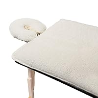 ForPro Premium Fleece Massage Pad Set, Natural, Extra Soft, Hypoallergenic, for Massage Tables, Includes Pad and Face Rest Cover, 31” W x 72” L