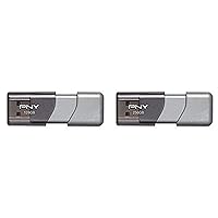 PNY 128GB & 256GB Turbo Attache 3 USB 3.0 Flash Drives, Grey