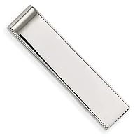 7.69mm Stainless Steel Engravable Polished Tie Bar Jewelry for Men