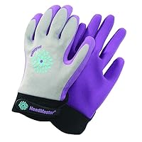 MAGID AL3000T Allegro Waterproof Nitrile Coated Glove, Medium/Large, Purple