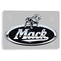 Tin Sign Mack Truck Silver Auto Shop Stop Garage Metal Sign Decor A113