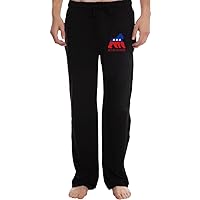 WWPINDNWW Men's Rip Harambe Vote Baggy Sweatpant with Pockets Pant M Black