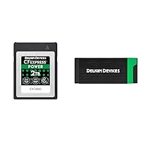 Delkin Devices 2TB Power CFexpress Type B Memory Card (DCFX1-2TB) & USB 3.2 CFexpress™ Type B & SD UHS-II Memory Card Reader, Black (DDREADER-56)