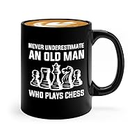 Chess Coffee Mug 11oz Black Funny Chess Gifts Set Board Pieces Horse Knight Player Game Pawn Strategy - Who Plays Chess