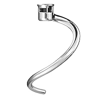 Dough Hook Replacement for KitchenAid 7QT Bowl-Lift Stand Mixers, Spiral and Stainless Steel Dough Hook for KitchenAid Mixers Attachment Accessories