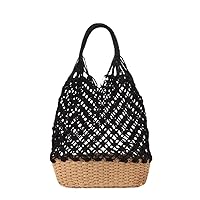Handmade Straw Beach Bag for Women Summer Woven Tote Bag Rattan Handbag Hobo Bohemian Vacation Bags