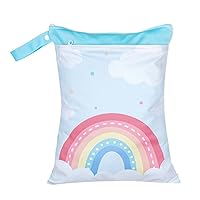 Nappy Wet Dry Bag Baby Cloth Diapers Bags Waterproof Reusable Wet Bag for Swimsuits Wet Clothes Rainbow Totes
