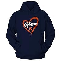FanPrint Syracuse Orange - Heart Shape - Nana - University Team Logo Gift T-Shirt