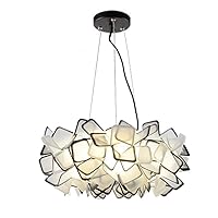 Contemporary Large Chandeliers Modern Clear Glass Shades Pendant Lighting Ceiling Light Hanging Pendant Lighting for Living Dining Room Fixtures Hanging Adjustable Lovely