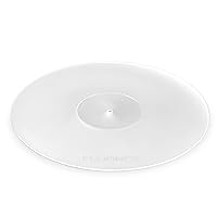 Fluance Acrylic Platter Mat for Turntables - Reduces Vibrations for Improved Sound Clarity for Vinyl Record Playback, Antistatic, Precision Machined, Compatible with 12