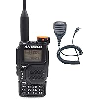 Anysecu UV-K5 Dual Band Radio 5 Watt Output Portable Two-Way Radio with NOAA Weather Alert Function + Microphone