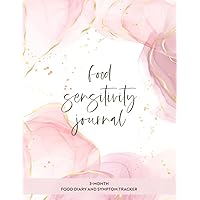 Food Sensitivity Journal: 3-Month Food Diary and Symptom Tracker in 8.5”x11” size | Pink Marble Food Sensitivity Journal: 3-Month Food Diary and Symptom Tracker in 8.5”x11” size | Pink Marble Paperback
