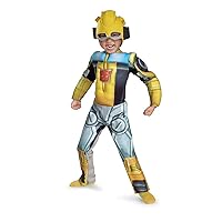 Disguise Costumes Bumblebee Rescue Bot Toddler Muscle Costume, Yellow/Silver/Blue, Medium
