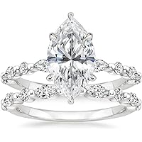 Moissanite Star Moissanite Ring Marquise 1 CT Moissanite Engagement RingMoissanite Wedding RingMoissanite Bridal Ring Set, Sterling Silver Ring, Perfact Gifts for Love