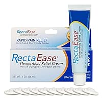 5% Lidocaine Hemorrhoid Relief Cream 1 oz Tube, Anorectal Cream, Rapid Numbing Relief, Hemorrhoid Treatment from Itch and Burn (Free Finger Cots)