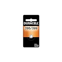 Duracell 395/399 Silver Oxide Button Battery, 1 Count Pack, 395/399 1.5 Volt Battery, Long-Lasting for Watches, Medical Devices, Calculators, and More