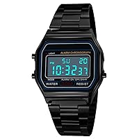 Business Watch Men's Luxury Watches 30M Waterproof Stainless Steel Sports Watch Digital Wrist Watches
