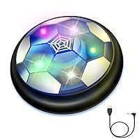 Hover Soccer Ball Toys for Boys Girls Rechargeable Floating Soccer Ball with Led Lights Indoor Air Football Game Birthday Gifts for Kids 3-12 Yr