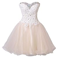 Girls Sweetheart Short Beading Lace Cocktail Homecoming Dress