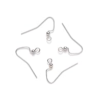 Pandahall 200pcs 304 Stainless Steel French Earring Hooks Fish Ear Wire Loops with Ball Fish Ear Hooks Findings for DIY Dangle Earring Jewelry Making 17x22mm