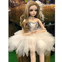 BJD Dolls 1/3 SD Fashion Dolls 24 Inch Ball Jointed Doll DIY Toys with Full Set Clothes Shoes Wig, Handpainted Face Makeup, Openable Head, Best Gift for Christmas (11#)